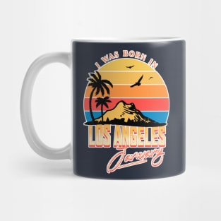 Was born in Los Angeles, January Retro Mug